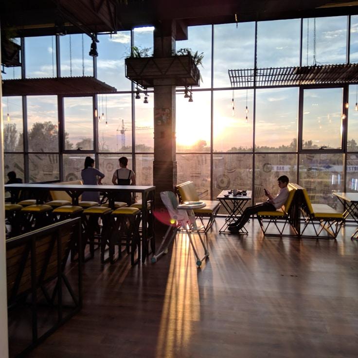 Shopping mall with wide corridors suitable for strollers